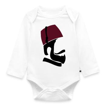 Homme ottoman - Body Bébé bio manches longues - blanc - Devant