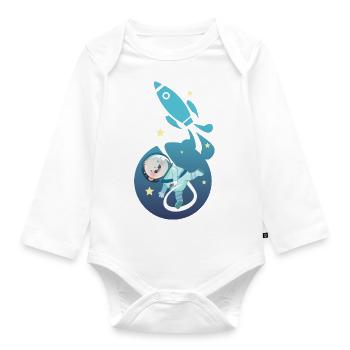 T-shirt avec motif de maternité - Body Bébé bio manches longues - blanc - Devant