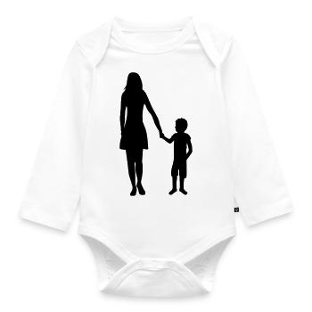 liebe sohn mutter muttertag mama und junge muttert - Baby Bio-Langarm-Body - Weiß - Vorne