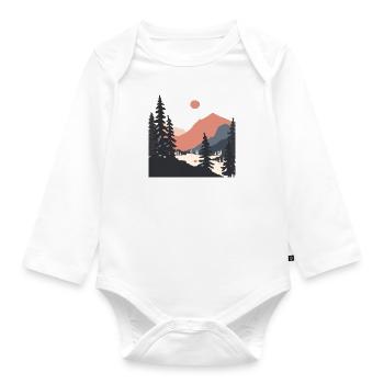 The Geometry of Sunrise - Organic Longsleeve Baby Bodysuit - white - Front