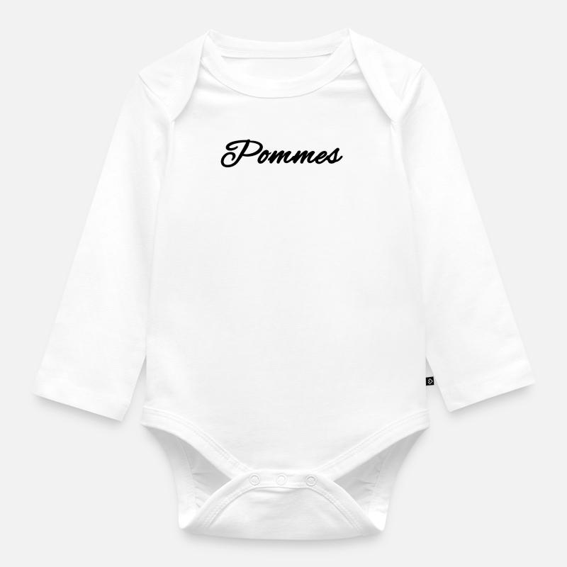 français - Body Bébé bio manches longues - blanc
