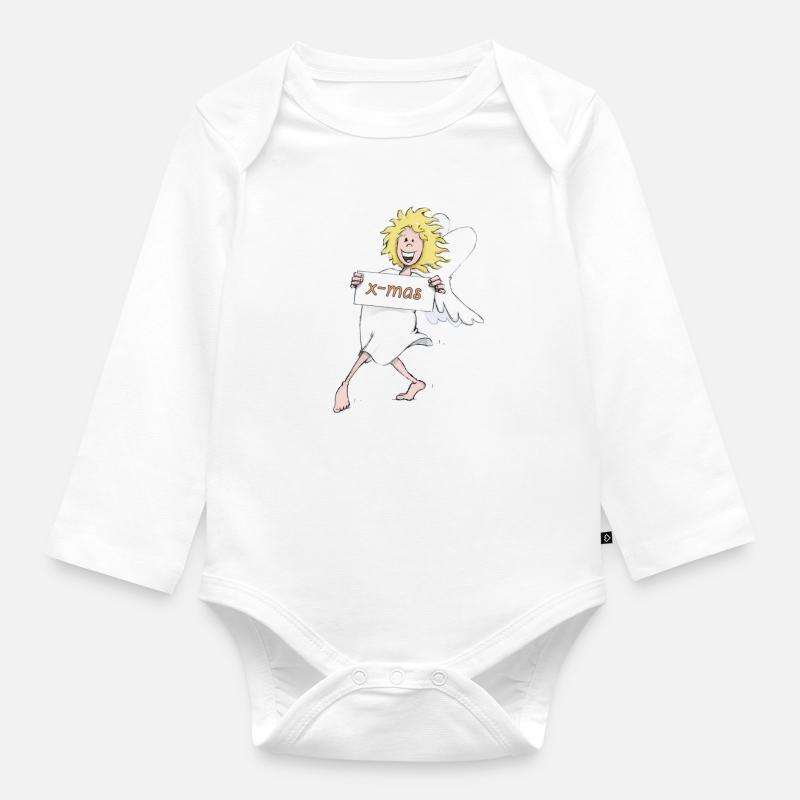 Cloud nine xmas - Baby Bio-Langarm-Body - Weiß
