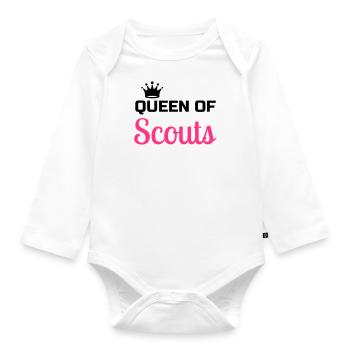 scout / scouting / scoutisme / guide - Body Bébé bio manches longues - blanc - Devant