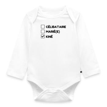 Krankengymnast / Krankengymnastin / Physio / - Baby Bio-Langarm-Body - Weiß - Vorne