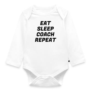 Coach / Coaching / Entraineur / Sport - Body Bébé bio manches longues - blanc - Devant