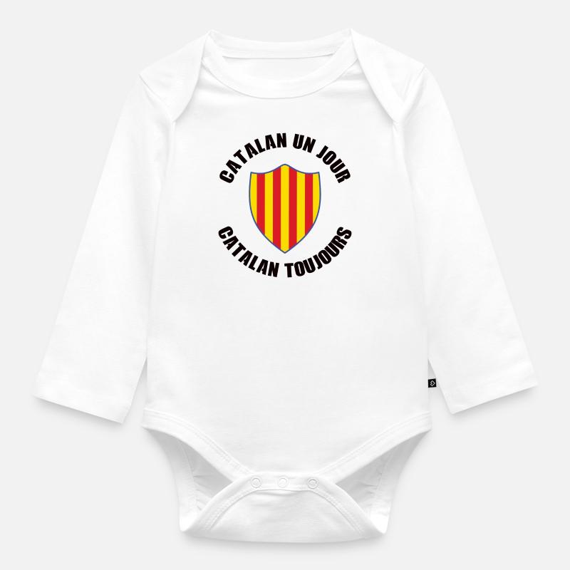 Catalan toujours - Body Bébé bio manches longues - blanc