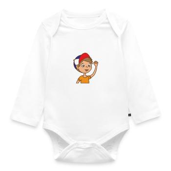 Benjam préjent - Body Bébé bio manches longues - blanc - Devant