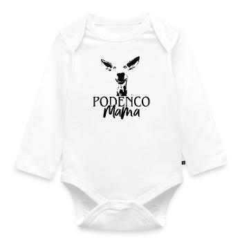 Podenco Mom Mom Dog Dog Dog Head - Organic Longsleeve Baby Bodysuit - white - Front