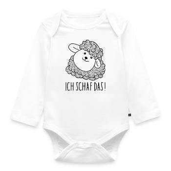 Schaf Optimismus - Baby Bio-Langarm-Body - Weiß - Vorne