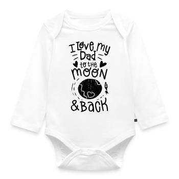 Father's Day Father's Day Love Father's Day Gift - Organic Longsleeve Baby Bodysuit - white - Front
