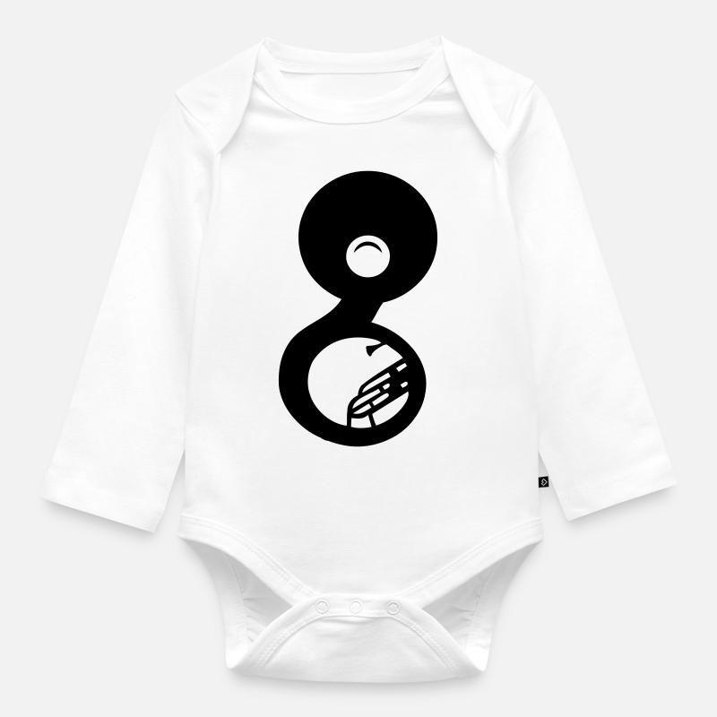 sousaphone - Body Bébé bio manches longues - blanc