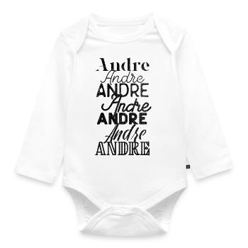 Andre - Body Bébé bio manches longues - blanc - Devant
