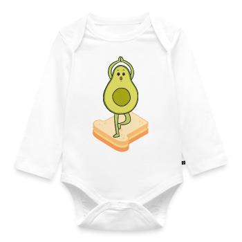 Avocado Toast - Baby Bio-Langarm-Body - Weiß - Vorne