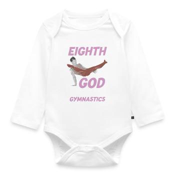 God Gymnastics Aerobic Gymnast - Baby Bio-Langarm-Body - Weiß - Vorne