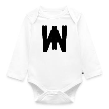 Namenslogo <> Hannah - Baby Bio-Langarm-Body - Weiß - Vorne