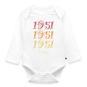 1951 vintage - Organic Longsleeve Baby Bodysuit - white - Front