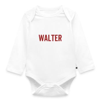 Pas de Walter Pas de vie - Body Bébé bio manches longues - blanc - Devant
