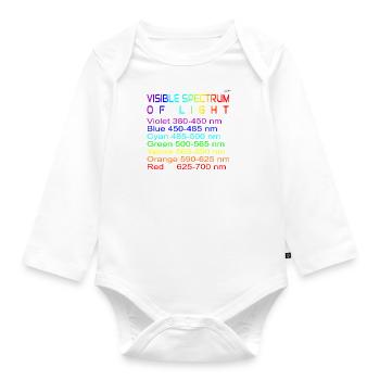 VISIBLE SPECTRUM OF LIGHT - Organic Longsleeve Baby Bodysuit - white - Front