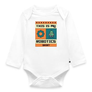 Robotics Engineer Mechanics Electro Student - Organic Longsleeve Baby Bodysuit - white - Front