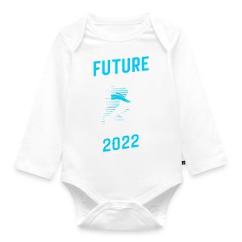 Jogging Spruch zum Laufen - Läufer - Baby Bio-Langarm-Body - Weiß - Vorne