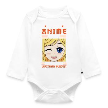 Ist Eine Anime Sache Die Du Nicht Verstehen Würdes - Baby Bio-Langarm-Body - Weiß - Vorne