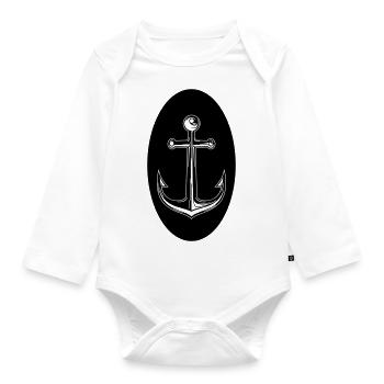 Anker - Baby Bio-Langarm-Body - Weiß - Vorne