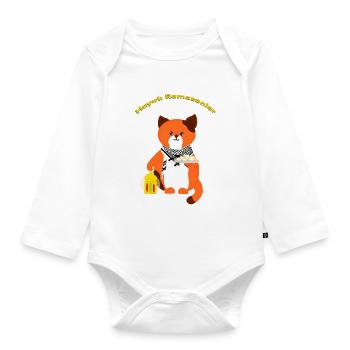 A sweet Ramadan guest - Organic Longsleeve Baby Bodysuit - white - Front