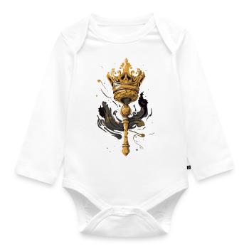 The scepter - Organic Longsleeve Baby Bodysuit - white - Front