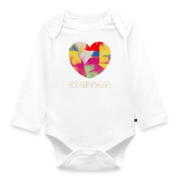Maman cœur graphique - Body Bébé bio manches longues - blanc - Devant