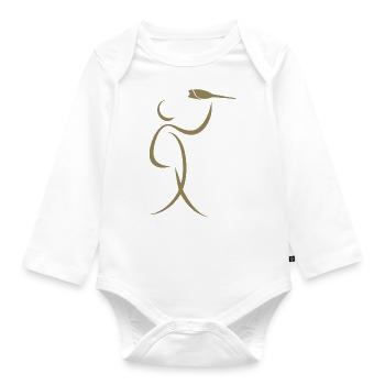Darts Dart Player Human Dart Modern Abstract - Organic Longsleeve Baby Bodysuit - white - Front