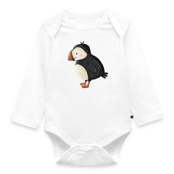 Papageientaucher - Baby Bio-Langarm-Body - Weiß - Vorne