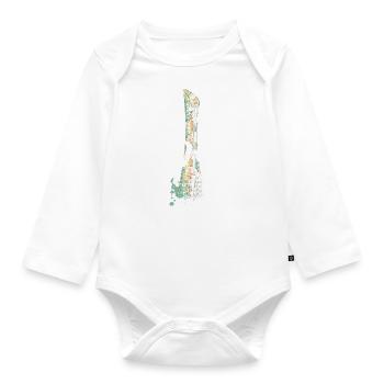 Sheikh Khalifa Stadion, Doha - Baby Bio-Langarm-Body - Weiß - Vorne