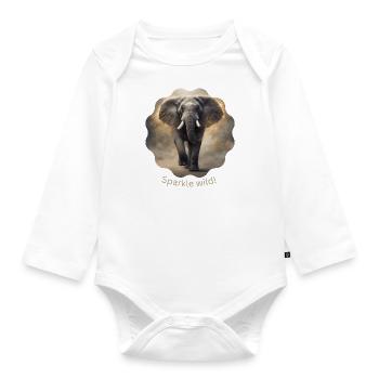 Sparkle wild 2 - Organic Longsleeve Baby Bodysuit - white - Front