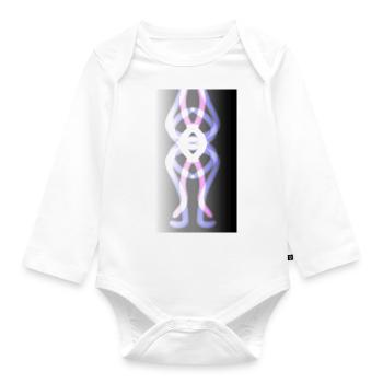 Figure, Fantaisie, Motif - Body Bébé bio manches longues - blanc - Devant