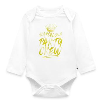 Barcelona Party Crew Or - Body Bébé bio manches longues - blanc - Devant
