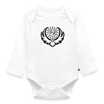 Eule und Sonne - Baby Bio-Langarm-Body - Weiß - Vorne