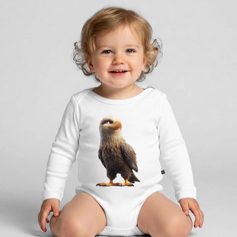 Eagle Bald Eagle Golden Eagle White-tailed Eagle Organic Longsleeve Baby Bodysuit