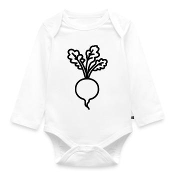 turnip - Organic Longsleeve Baby Bodysuit - white - Front