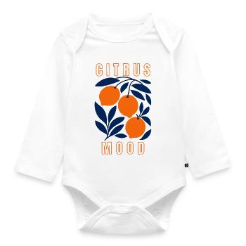 Citrus Mood - Baby Bio-Langarm-Body - Weiß - Vorne