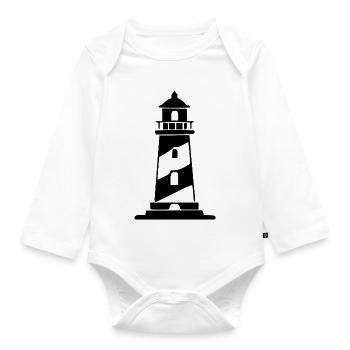Norddeutschland Nordsee Ostsee Urlaub Geschenk - Baby Bio-Langarm-Body - Weiß - Vorne