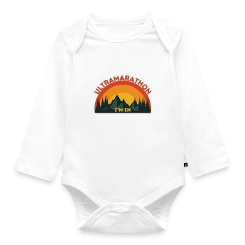 ultramarathon i'm in - Organic Longsleeve Baby Bodysuit - white - Front