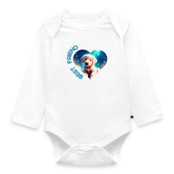 BEST FRIEND - Baby Bio-Langarm-Body - Weiß - Vorne