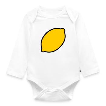 Citron - Body Bébé bio manches longues - blanc - Devant