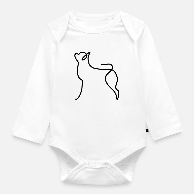 Chihuahua - Body Bébé bio manches longues - blanc