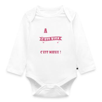 Marraine Cadeau Humour cadeau tatie soeur tata - Body Bébé bio manches longues - blanc - Devant