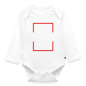 Österreich Austria, Statement Schriftzug mit Fahne - Baby Bio-Langarm-Body - Weiß - Vorne