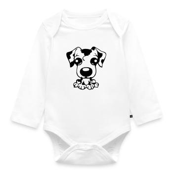 small Dalmatian - Organic Longsleeve Baby Bodysuit - white - Front