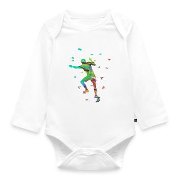 Bouldering, Sports, Climbing, Sports, Graffiti - Organic Longsleeve Baby Bodysuit - white - Front