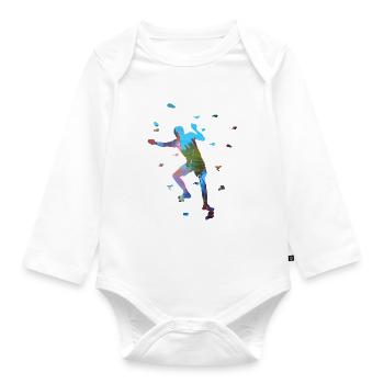 Bouldering, Sports, Climbing, Sports, Graffiti - Organic Longsleeve Baby Bodysuit - white - Front