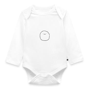 SMILEY - EMOJI - Baby Bio-Langarm-Body - Weiß - Vorne